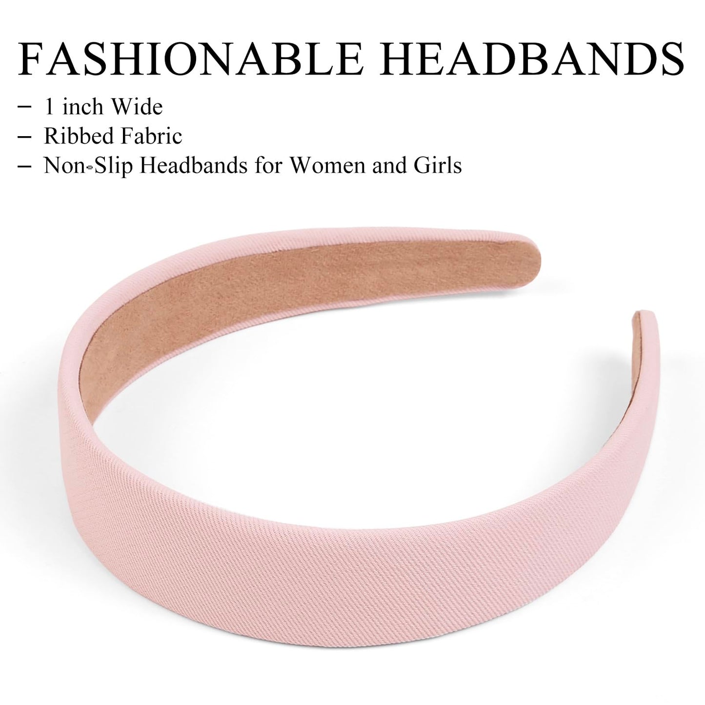Headbands for Women Non Slip Trendy Headbands for Women’s Hair 1 inch Wide Cute Headband for Girls, Fall Head Bands Elastic Hair Bands for Womens Fashion Accessories for Women 4PCS