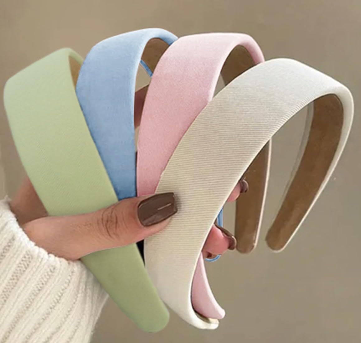 Headbands for Women Non Slip Trendy Headbands for Women’s Hair 1 inch Wide Cute Headband for Girls, Fall Head Bands Elastic Hair Bands for Womens Fashion Accessories for Women 4PCS