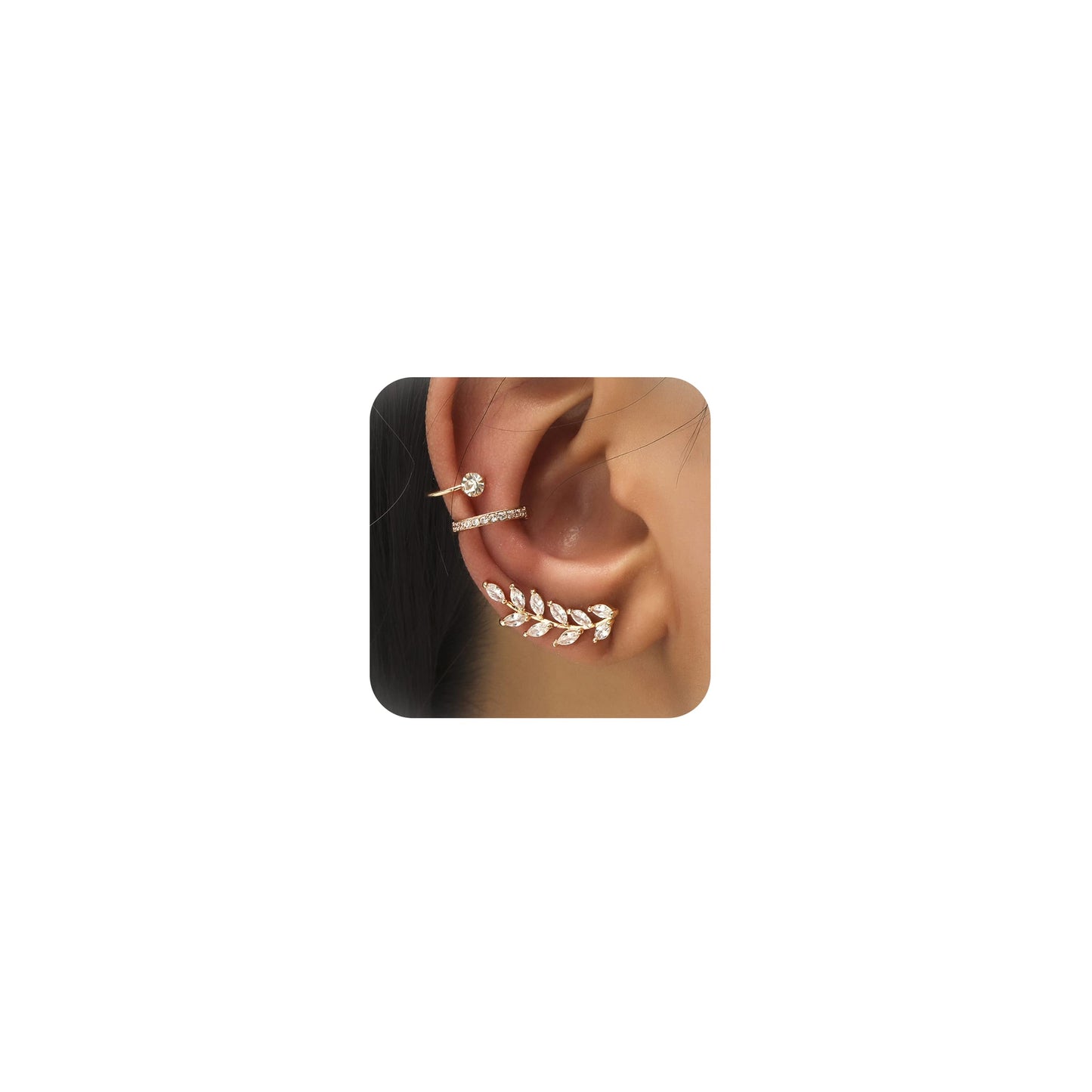 Ear Cuffs Non Piercing Christmas Stocking Stuffers Ear Cuff Earrings for Women Gifts Trendy Stuff Clip on Cartilage Earrings Stacks Fake Earrings Jewelry Gifts