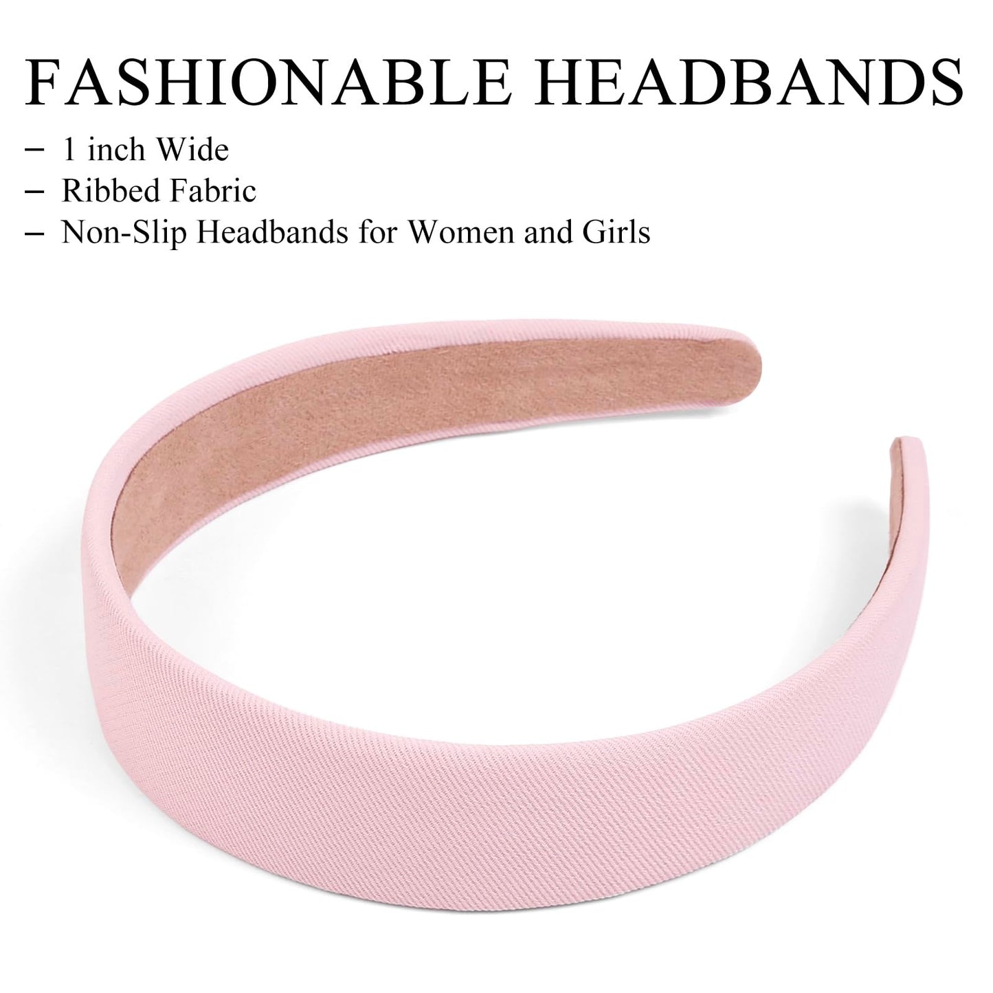 Headbands for Women Non Slip Trendy Headbands for Women’s Hair 1 inch Wide Cute Headband for Girls, Fall Head Bands Elastic Hair Bands for Womens Fashion Accessories for Women 4PCS