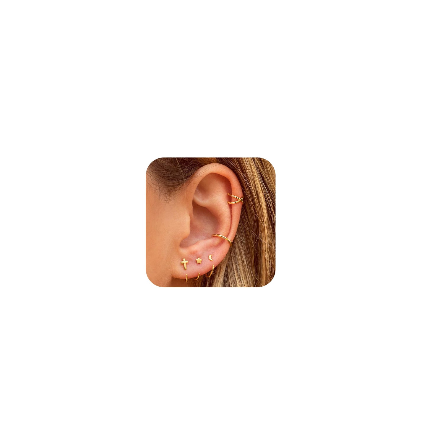 Ear Cuffs Non Piercing Christmas Stocking Stuffers Ear Cuff Earrings for Women Gifts Trendy Stuff Clip on Cartilage Earrings Stacks Fake Earrings Jewelry Gifts