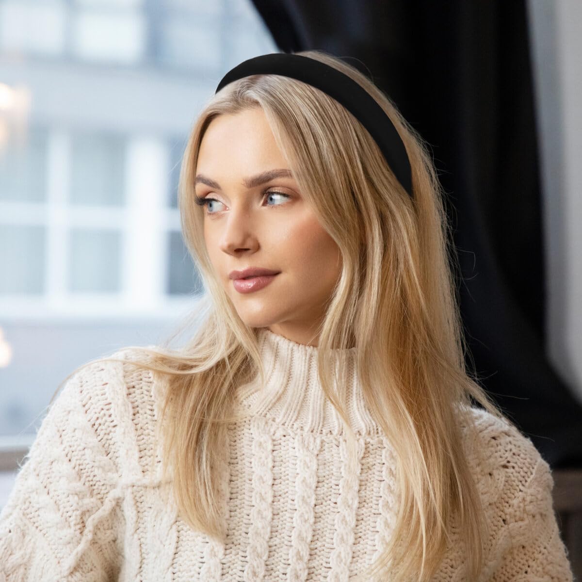 Headbands for Women Non Slip Trendy Headbands for Women’s Hair 1 inch Wide Cute Headband for Girls, Fall Head Bands Elastic Hair Bands for Womens Fashion Accessories for Women 4PCS