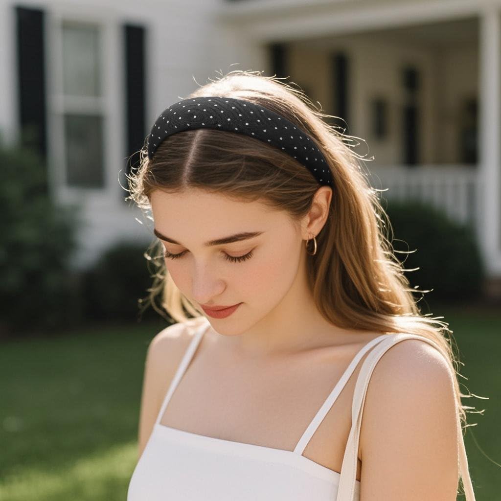Headbands for Women Non Slip Trendy Headbands for Women’s Hair 1 inch Wide Cute Headband for Girls, Fall Head Bands Elastic Hair Bands for Womens Fashion Accessories for Women 4PCS
