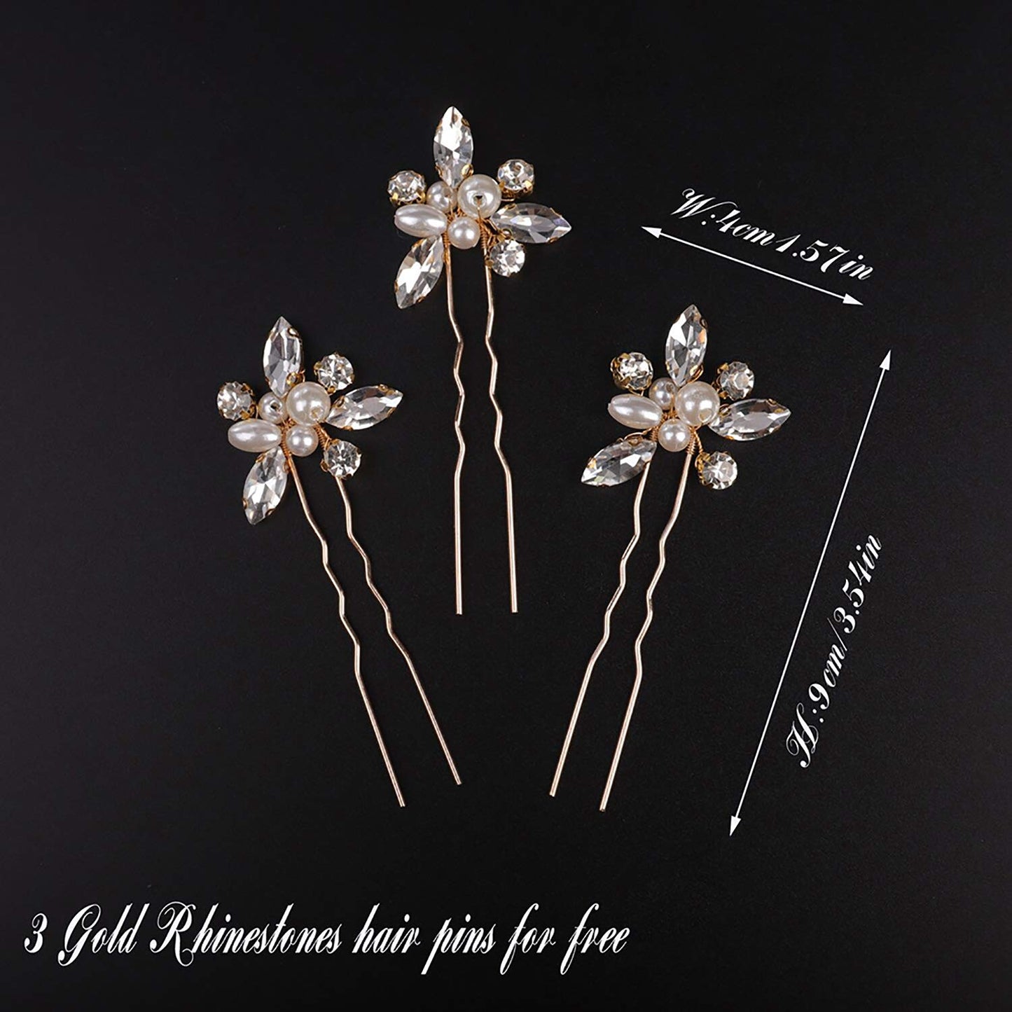 Deniferymakeup Rose Gold and Silver Extra Long Pearl and Crystal Bridal Hair Vine Wedding Head Piece Accessories Headband Jewelry (Silver)