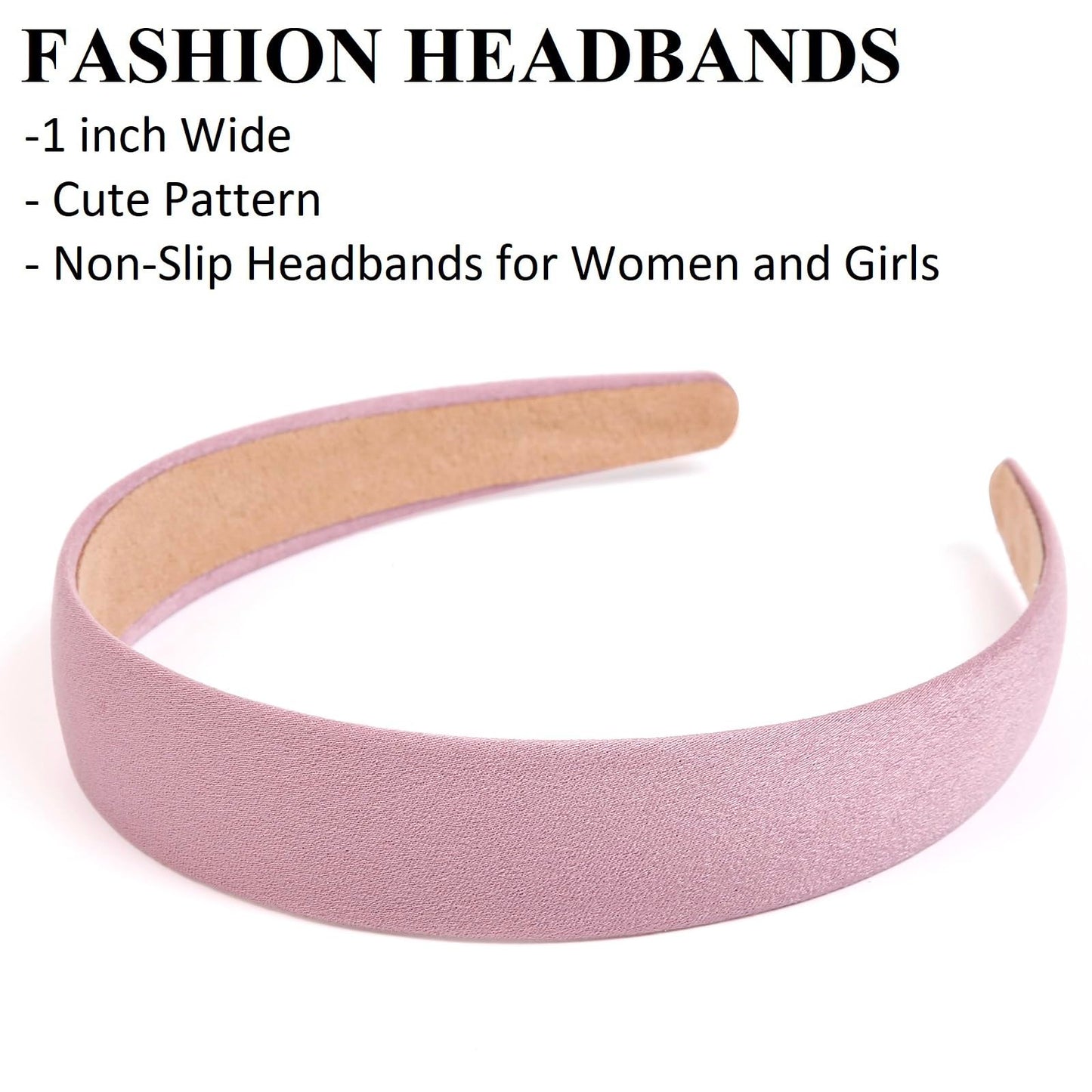 Headbands for Women Non Slip Trendy Headbands for Women’s Hair 1 inch Wide Cute Headband for Girls, Fall Head Bands Elastic Hair Bands for Womens Fashion Accessories for Women 4PCS